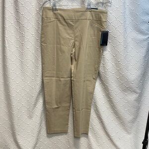 NWT Attyre size‎ 16 Women's Tan Ankle Pants slim leg stretch comfy casual